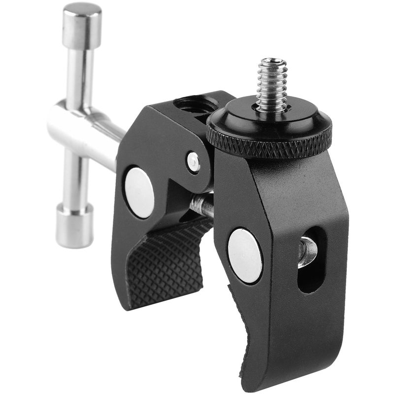 ChromLives Super Clamp Photography Camera Crab Clamp with 1/4''-20 to 1/4'' 20 Screw Converter for 15mm Rods/Lights/Umbrellas/Shelves/Cross Bars and More - Image 1